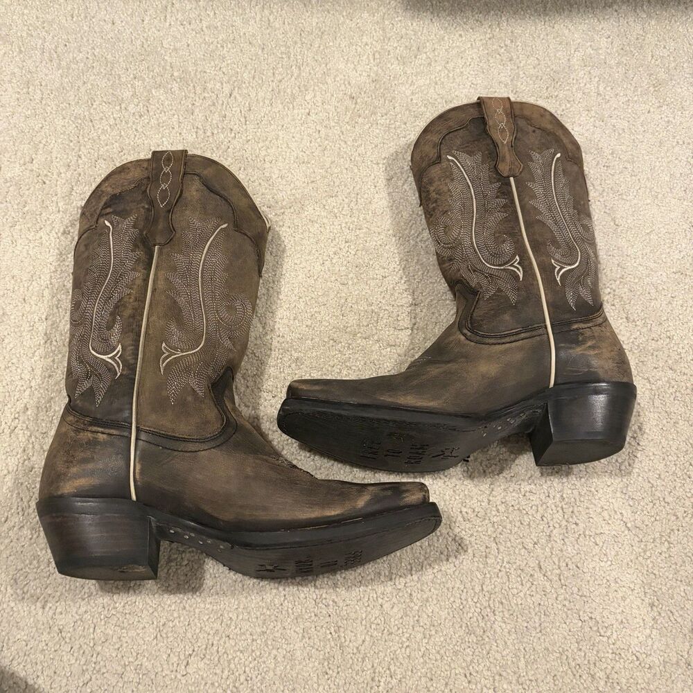 Demo Try On Idyllwind Women’s Lawless Distressed Western Boots Womens 8 Black - Picture 6 of 11